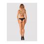 Figi otwarte Bella Rou Obsessive czarne z haftowanym tiulem XL 2XL - 7