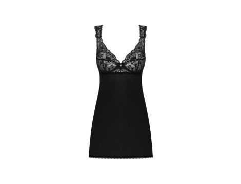 Babydoll Donna Dream z stringami Obsessive czarna XL/2XL - 5