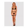 Komplet bielizny Selinne Obsessive trzyczęściowy czarny XL/2XL - 4