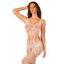 Bodystocking siateczkowy Obsessive G330 biały SML - 2