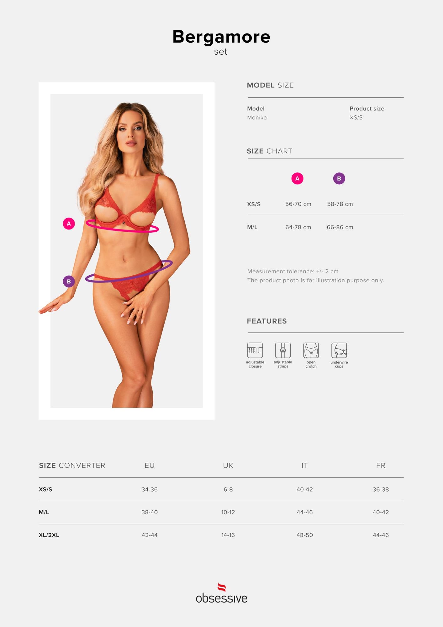 bergamore komplet 2-częściowy  xs/s