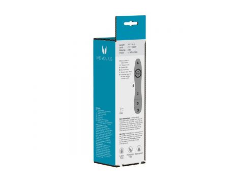 Mini wibrator Discretion Me You Us czarny 8 cm - 4