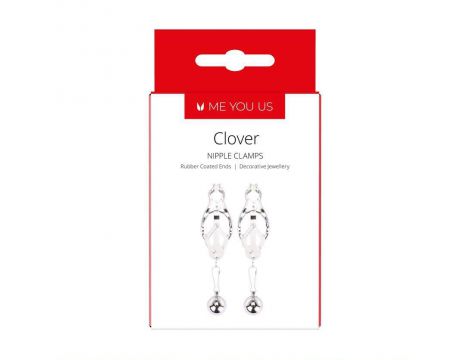 Klipsy na sutki Me You Us Clover srebrne - 2