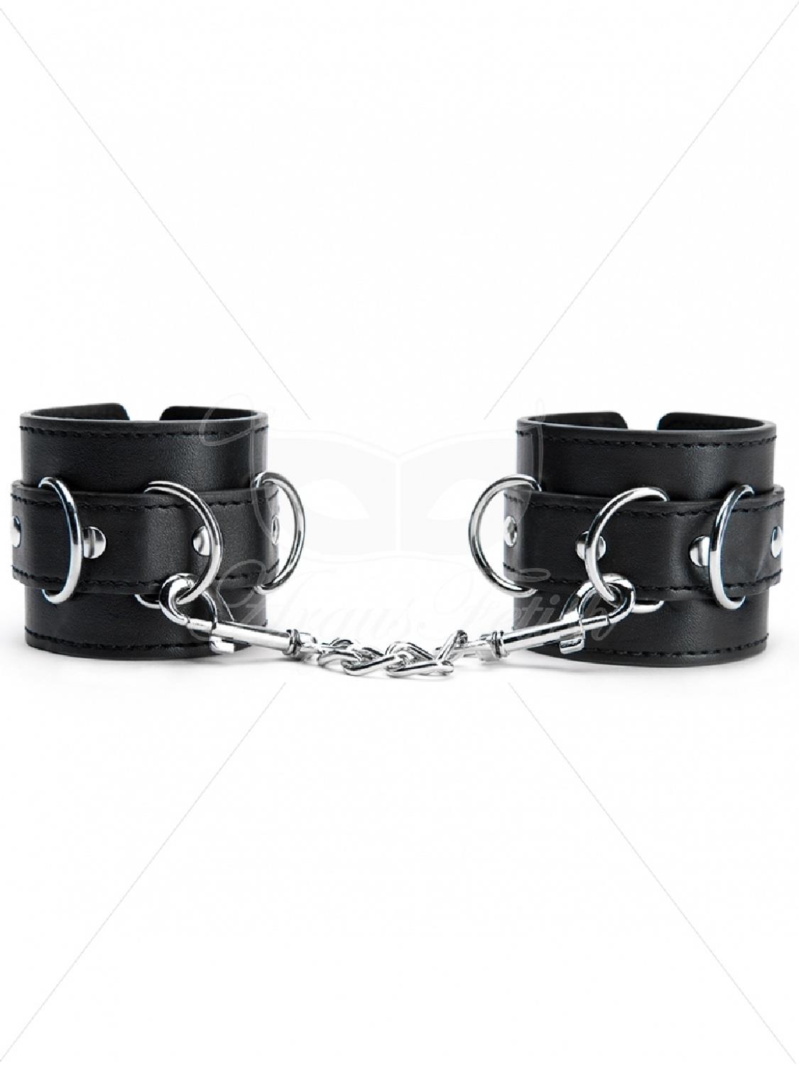 black wrist cuffs