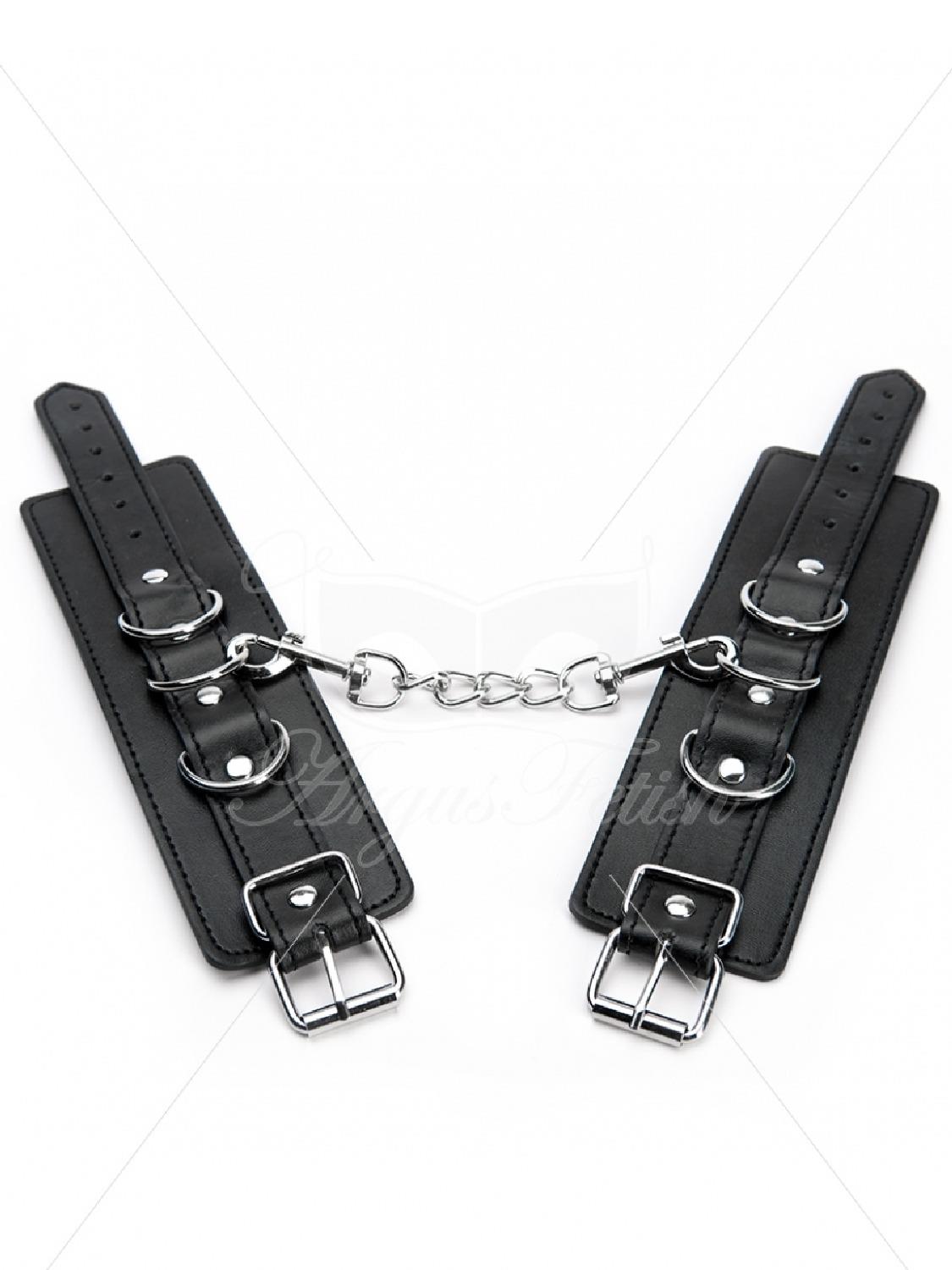 black wrist cuffs