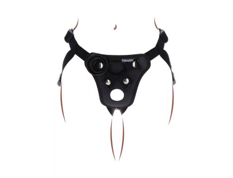 Uprząż do straponu ToyJoy poliestrowa czarna - 4