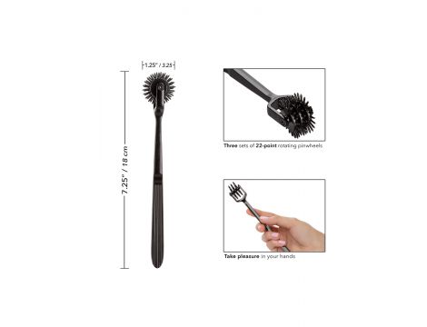 Koło stymulacyjne Scandal Trio Pleasure Wheel czarny 18.5 cm - 5