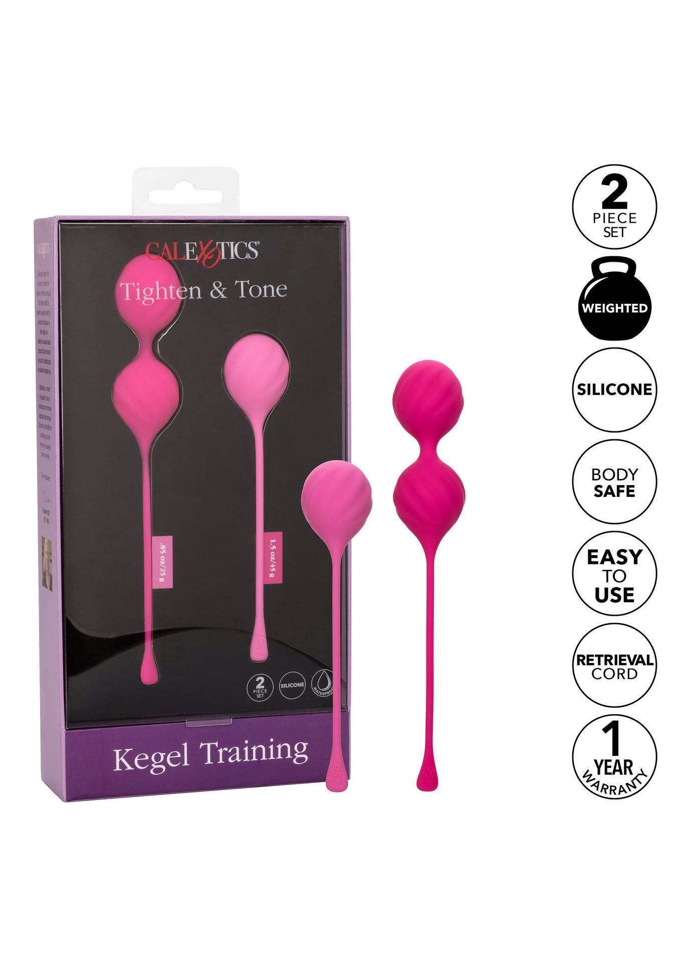kegel training 2 pcs pink