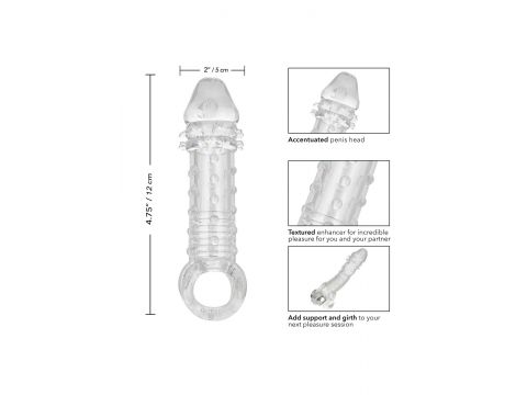 Przedłużka na penisa Ultimate Stud Extender Calexotics przezroczysta 16 cm - 5