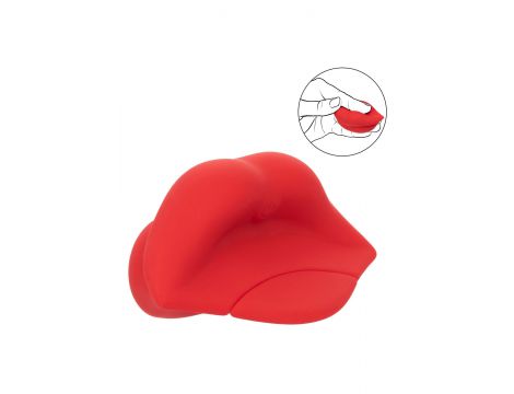 Wibrator mini Muah Calexotics czerwony silikonowy 8.3 cm - 6