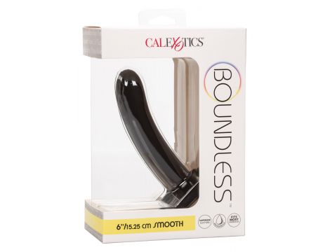 Dildo analne Boundless silikonowe gładkie czarne 15 cm Calexotics - 2