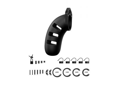 Silikonowy pas cnoty ManCage Model 21 czarny 11 cm - 4