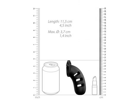 Silikonowy pas cnoty ManCage Model 21 czarny 11 cm - 5
