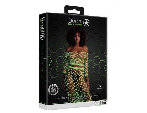 Komplet bielizny Ouch neonowy zielony XS/XL - 3