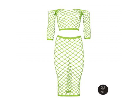 Komplet bielizny Ouch neonowy zielony XS/XL - 6