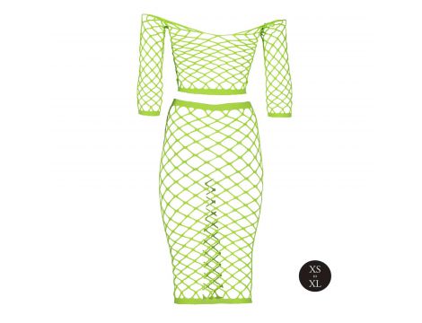 Komplet bielizny Ouch neonowy zielony XS/XL - 7