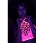 Neonowy komplet Ouch! crop top i pończochy różowy XS/XL - 10