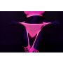 Neonowy komplet Ouch! crop top i pończochy różowy XS/XL - 12