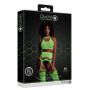 Komplet bielizny Ouch neonowy zielony UV XS/XL - 4
