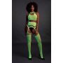 Komplet bielizny Ouch neonowy zielony UV XS/XL - 5
