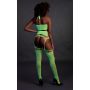 Komplet bielizny Ouch neonowy zielony UV XS/XL - 6