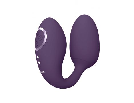 Dwusilnikowy stymulator łechtaczki i punktu G Vive Aika fioletowy USB 9cm - 2
