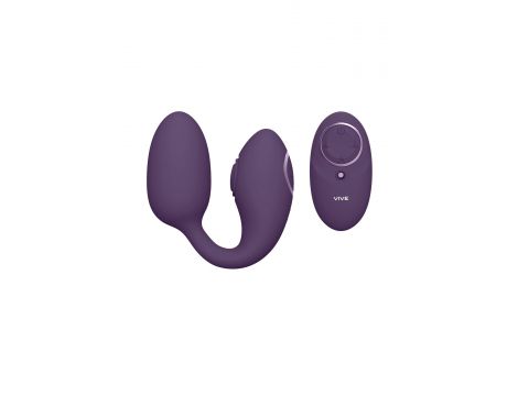 Dwusilnikowy stymulator łechtaczki i punktu G Vive Aika fioletowy USB 9cm - 6