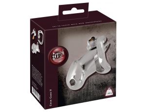 Klatka na penisa stalowa Fetish Collection z zamkiem 8 cm