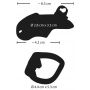 Klatka na penisa stalowa Fetish Collection z zamkiem 8 cm - 9