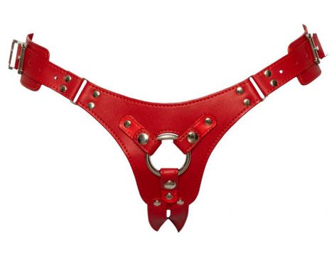 Uprząż strap-on Bad Kitty czerwona S-L - 4