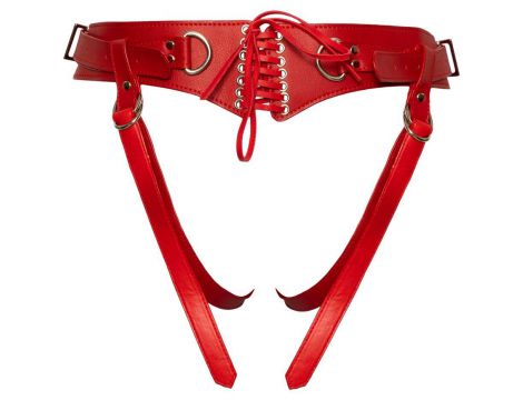 Uprząż strap-on Bad Kitty czerwona S-L - 5