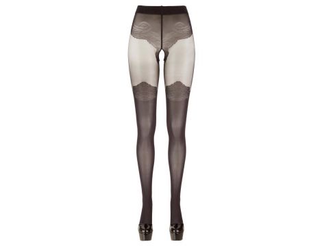 Rajstopy z otwartym kroczem Cottelli LEGWEAR czarne - 6