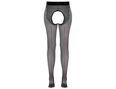 Rajstopy Cottelli LEGWEAR z otwartym kroczem i czerwonym szwem 20 den - 9