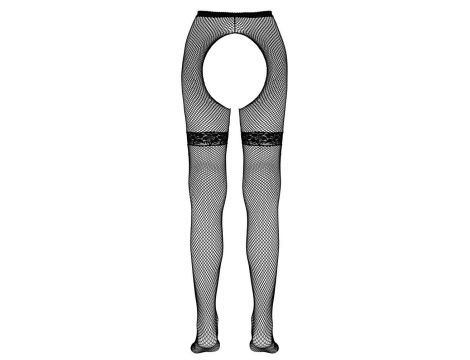 Rajstopy siatkowe Cottelli LEGWEAR z koronkowymi paskami M/L - 6