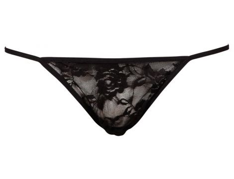 Koszulka nocna koronkowa Cottelli Lingerie czarna M - 7
