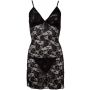 Koszulka nocna koronkowa Cottelli Lingerie czarna M - 4