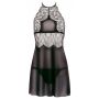 Koszulka nocna z kimonem Cottelli Lingerie czarna XL - 7