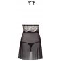 Koszulka nocna z kimonem Cottelli Lingerie czarna XL - 9