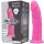 Realistyczne dildo silikonowe Silexd różowe świecące 15 cm