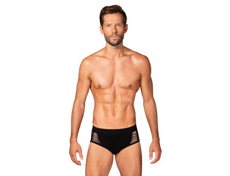 Slipy Obsessive M101 czarne z wycięciami na biodrach S/M/L