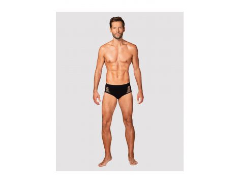 Slipy Obsessive M101 czarne z wycięciami na biodrach S/M/L - 5