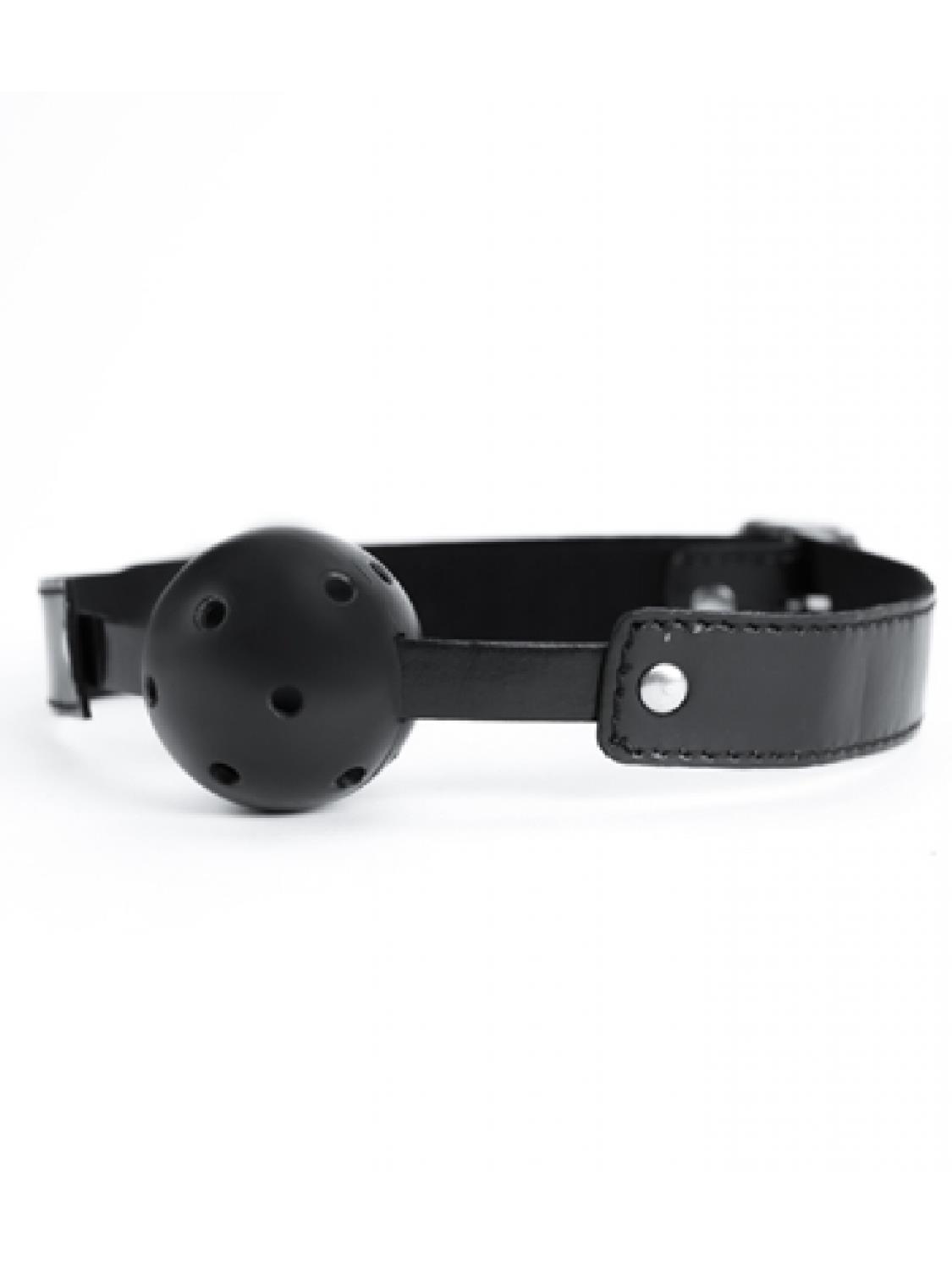 black breathable ball gag