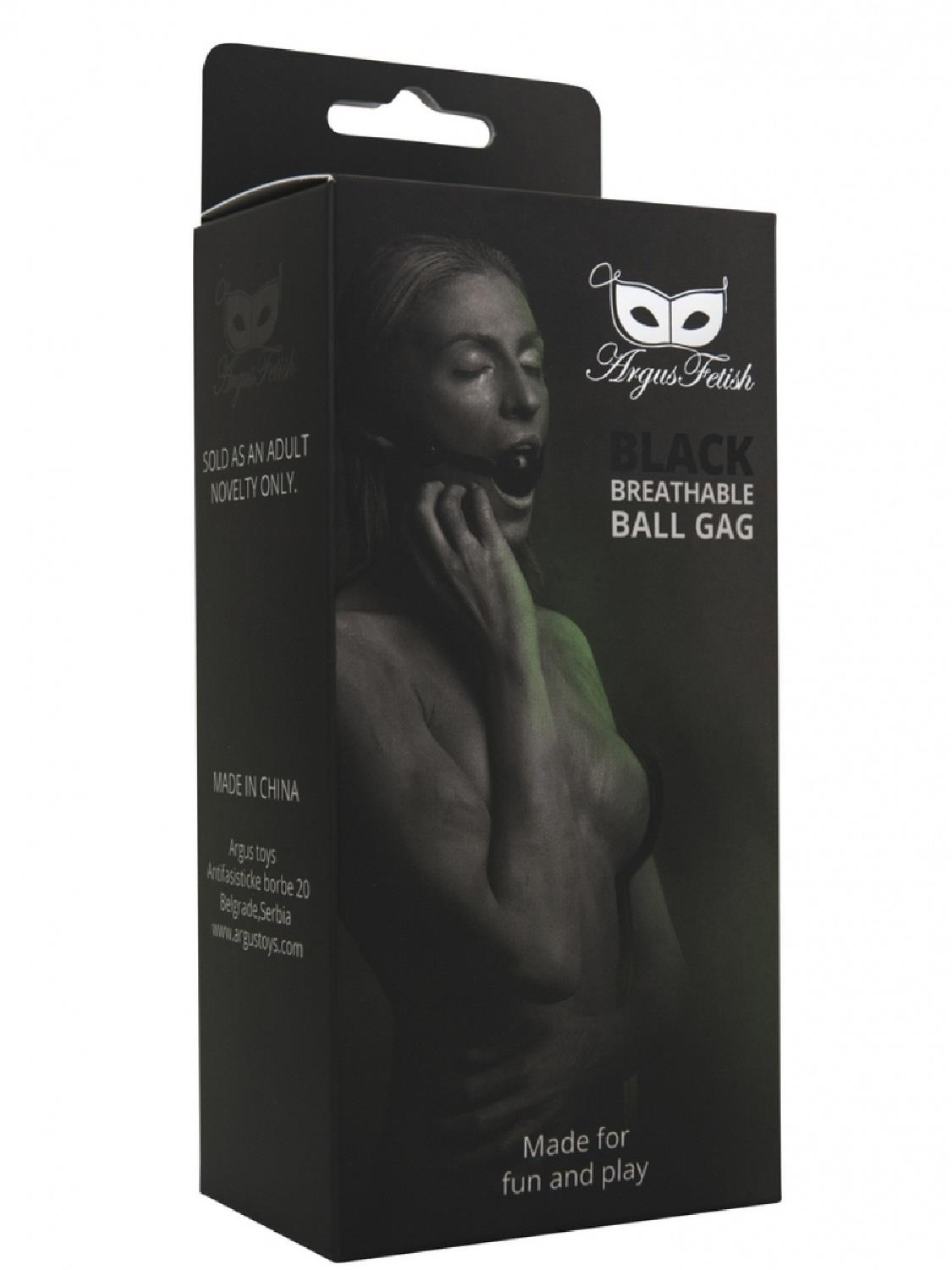black breathable ball gag