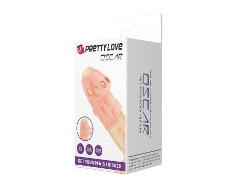 Nakładka przelotowa pogrubiająca penisa Pretty Love Oscar TPR - 11