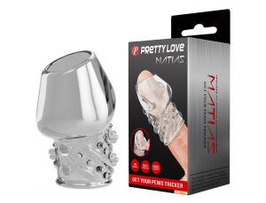Nakładka przelotowa pogrubiająca na penisa Pretty Love Matias TPR