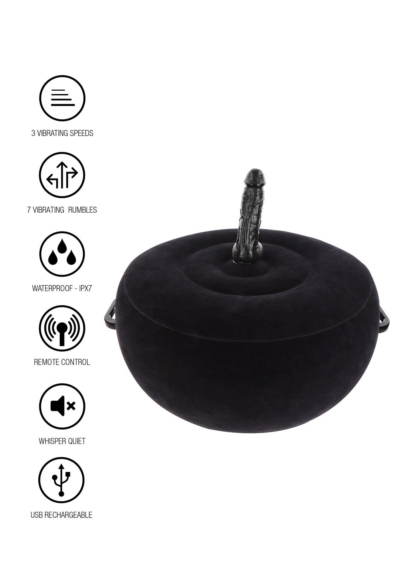 inflatable fuck seat w. remote black