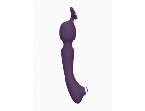 Różdżka masażowa ssąca Vive Nami fioletowa silikonowa USB - 2