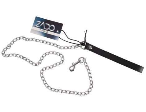 Smycz skórzana ZADO czarna 110 cm - 7