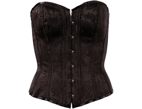 Gorset brokatowy Cottelli Party czarny XXL - 3