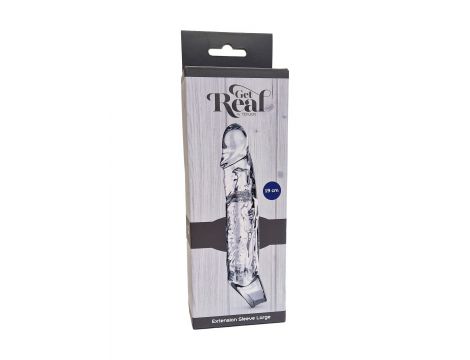 Przedłużka TPE ToyJoy Get Real przezroczysta duża 19 cm - 2